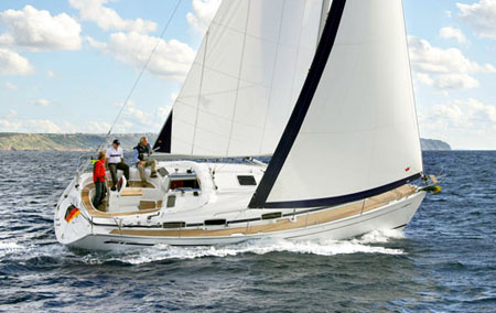 Bavaria 37 sailboat under sail
