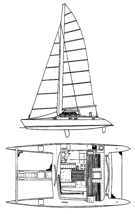Conser 47 sailboat under sail