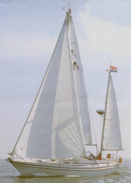 Contest 40 sailboat under sail