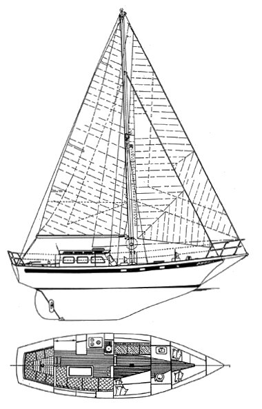 Endurance 37 sailboat under sail