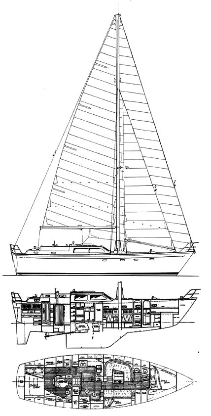 Mao ta 4244 sailboat under sail