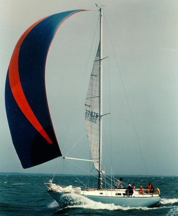 Newport 41s sailboat under sail