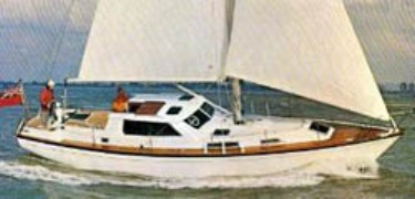 Nicholson 40 ds sailboat under sail