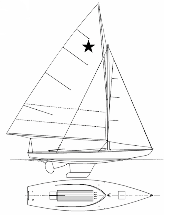 Star original 1911 sailboat under sail