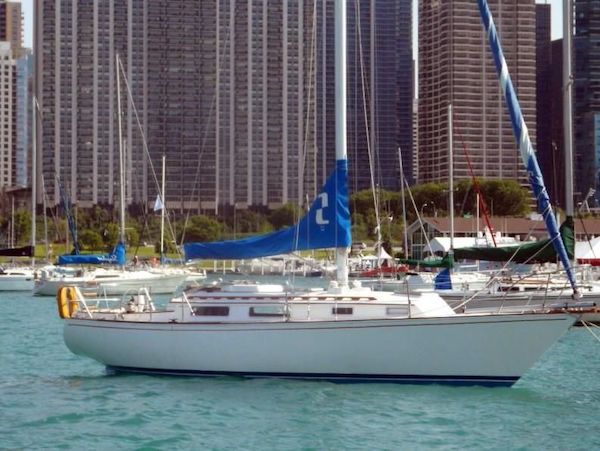 Sabre 34 sailboat under sail