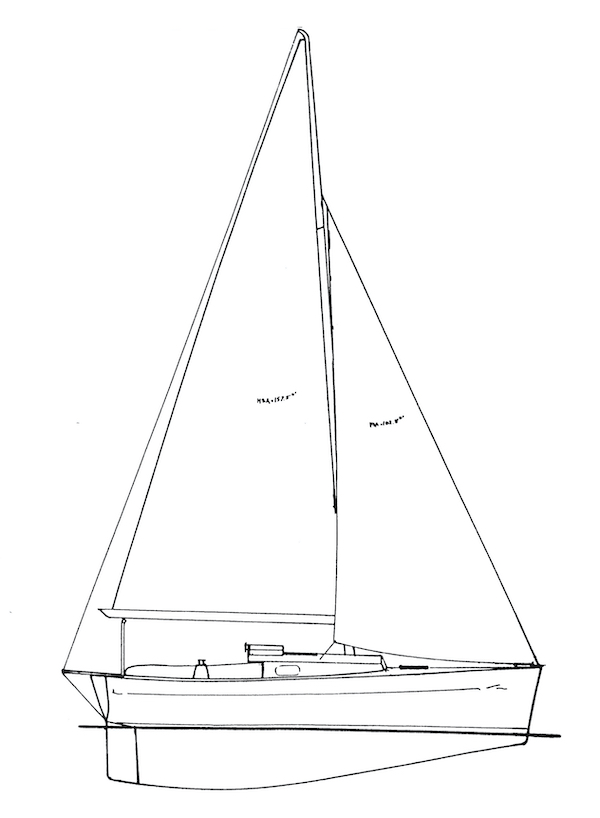 Scarano 22 sailboat under sail