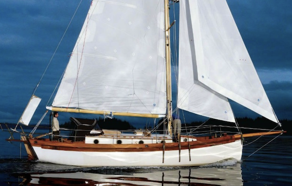 Falmouth cutter 34 sailboat under sail