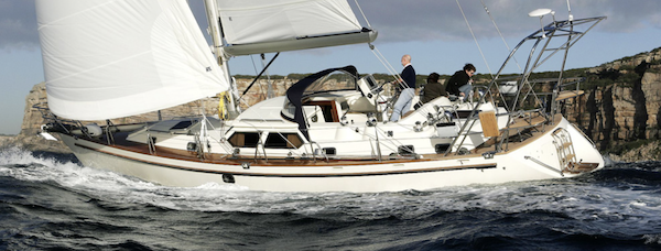 Tayana 48 sailboat under sail