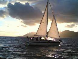albin 82 ms sailboat under sail