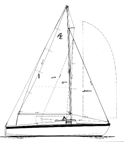 Amphibi ette sailboat under sail