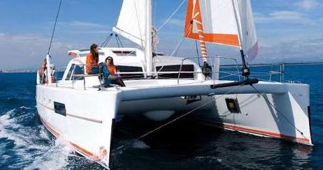 Catana 50 sailboat under sail