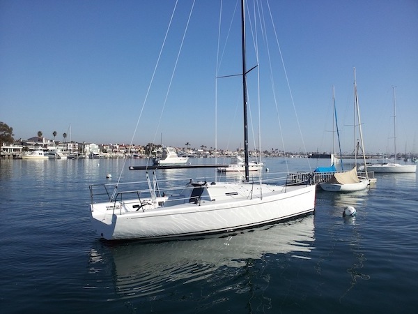 Carbon 32 sailboat under sail