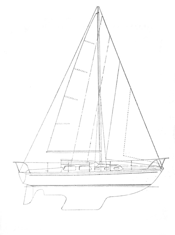 Contest 30 mk i sailboat under sail