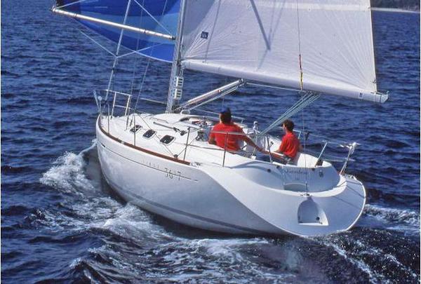 First 36 s7 Beneteau sailboat under sail