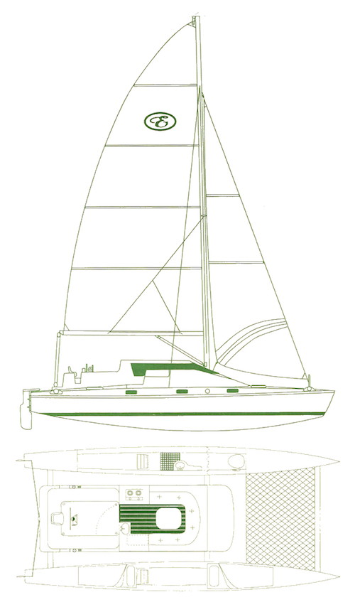 Endeavourcat sport 36 sailboat under sail