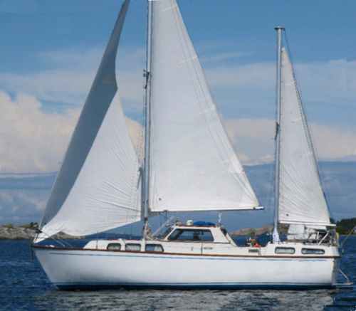 Finntern 35 motorsailer sailboat under sail
