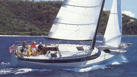 Freedom 32 sailboat under sail