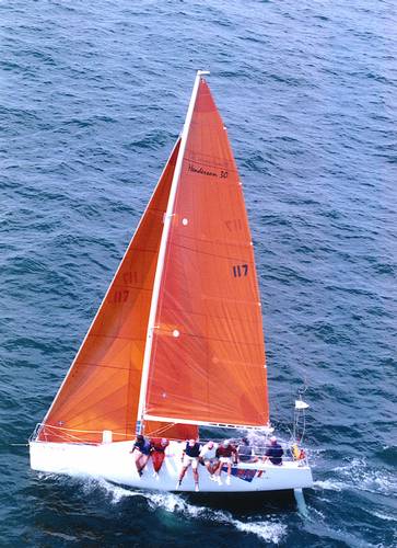 Henderson 30 sailboat under sail