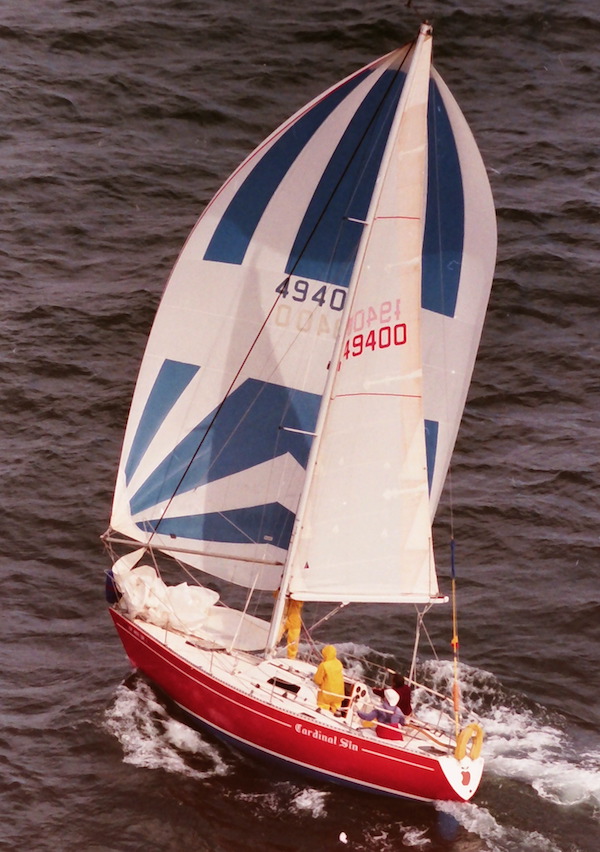 Chaser 29 sailboat under sail