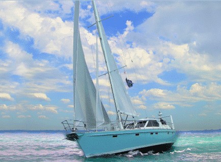 Kanter 42 sailboat under sail