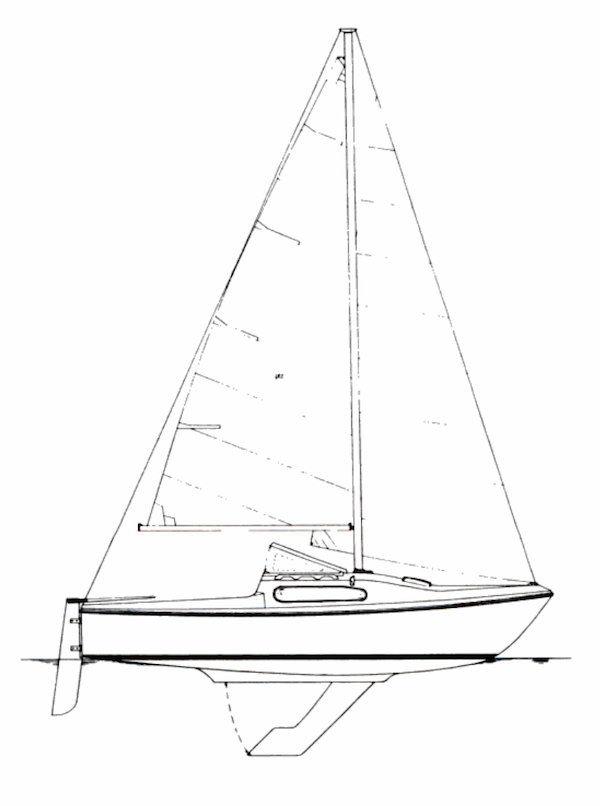 Helsen 20 sailboat under sail