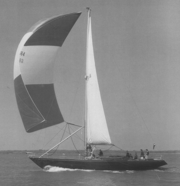 Nicholson 55 sailboat under sail