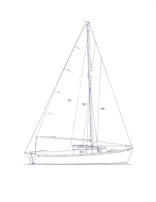 Hermann 20 sailboat under sail