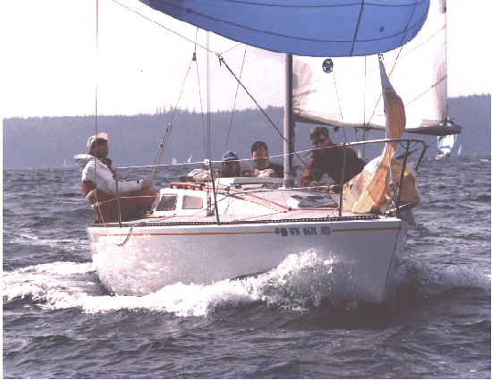 Olson 25 sailboat under sail