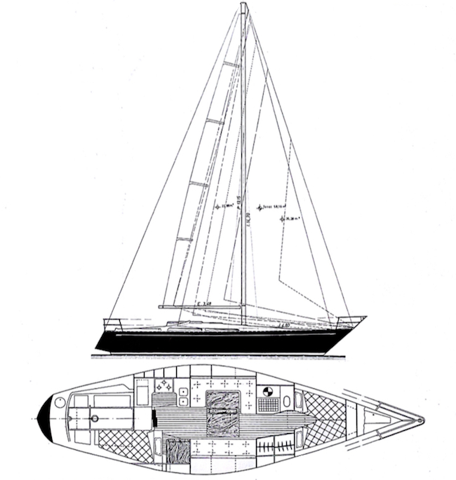 Puma 38 s sailboat under sail