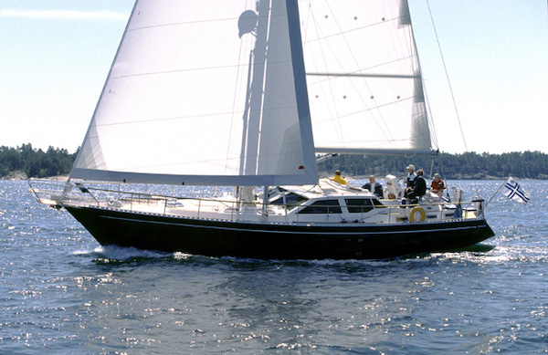 Nauticat 515 sailboat under sail