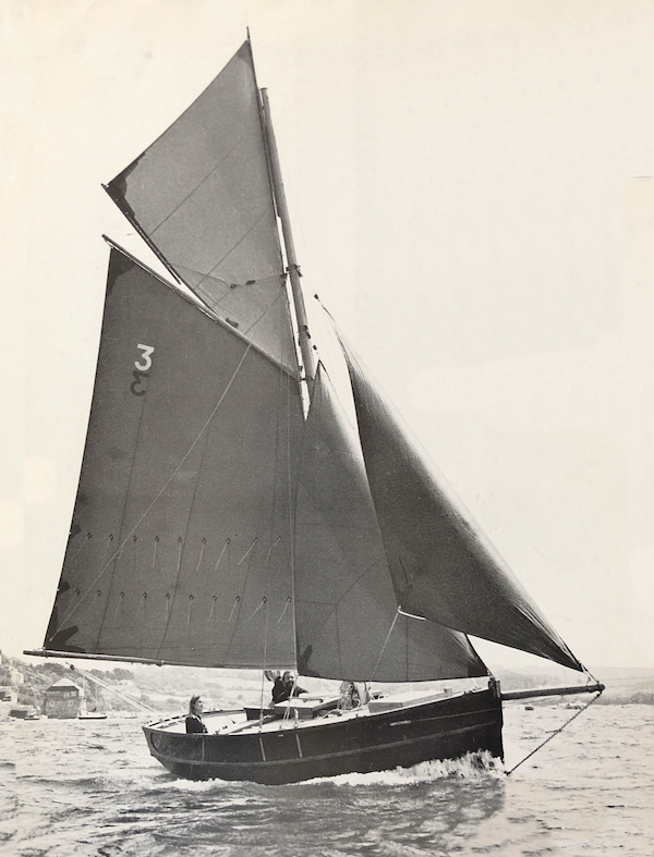 Cornish crabber 24 mk i sailboat under sail