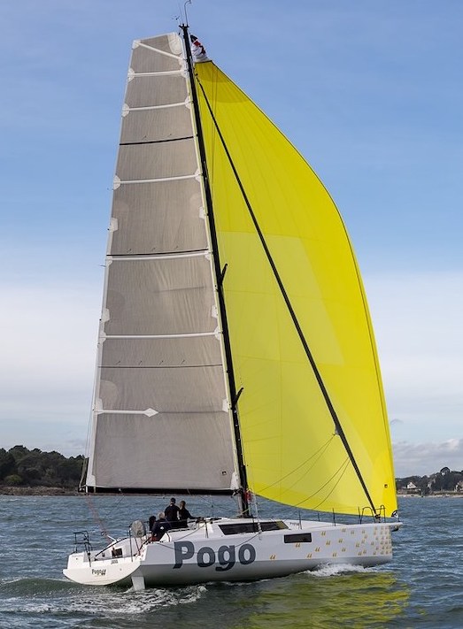 Pogo 44 sailboat under sail