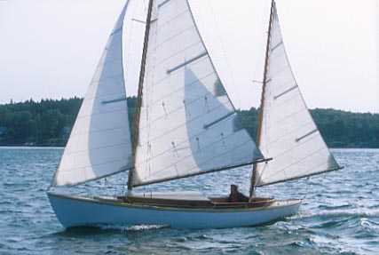 Rozinante herreshoff sailboat under sail