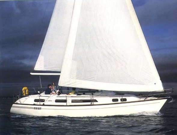 S2 35c sailboat under sail