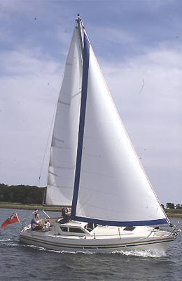 Southerly 101 sailboat under sail