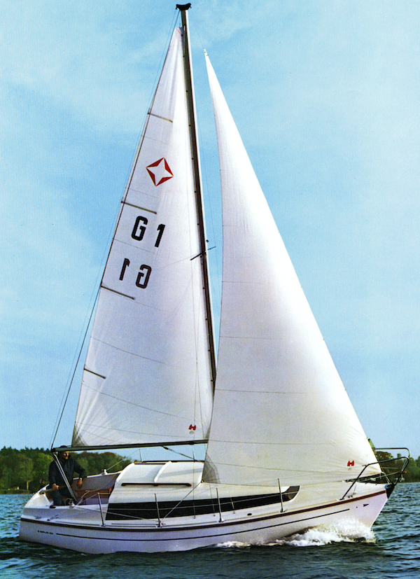 Sirius 24 sailboat under sail