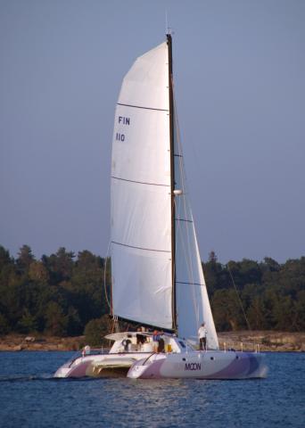 Vik 140 sailboat under sail