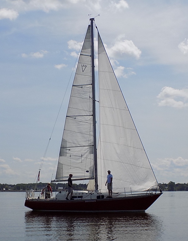 Viking 33 sailboat under sail