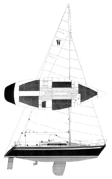 Wasa 34 sailboat under sail
