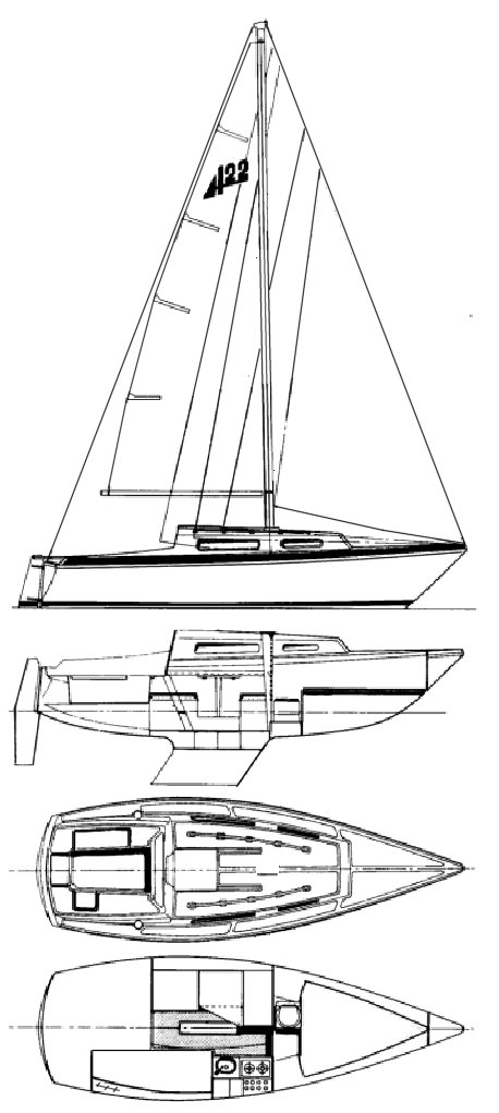 Abbott 22 sailboat under sail