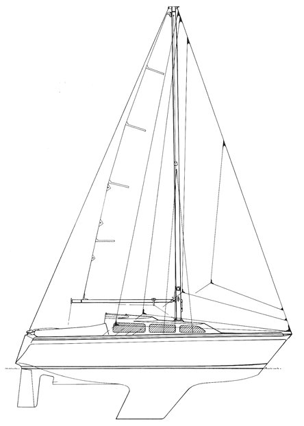 Achilles 840 sailboat under sail