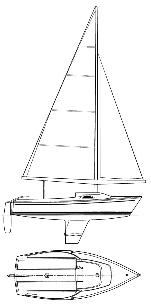 Aero 20 catalina sailboat under sail