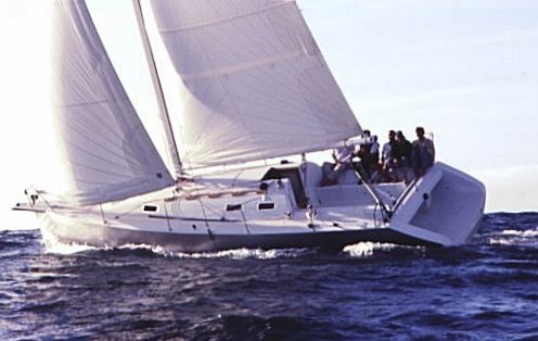 Aerodyne 35 sailboat under sail