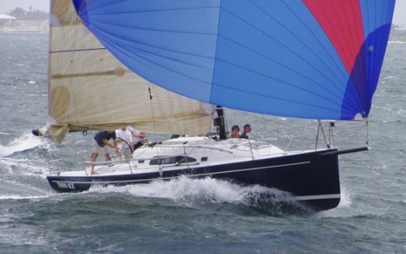 Aerodyne 38 sailboat under sail