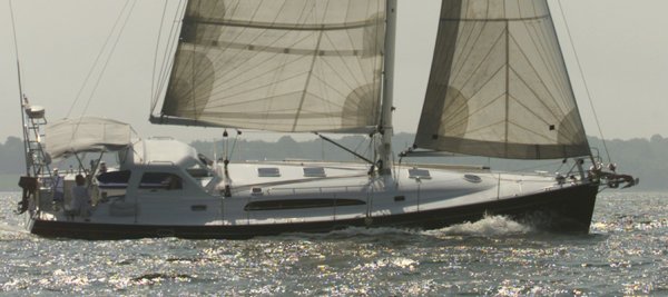Aerodyne 47 sailboat under sail