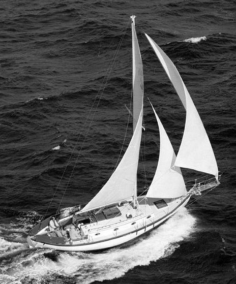 Alajuela 38 sailboat under sail