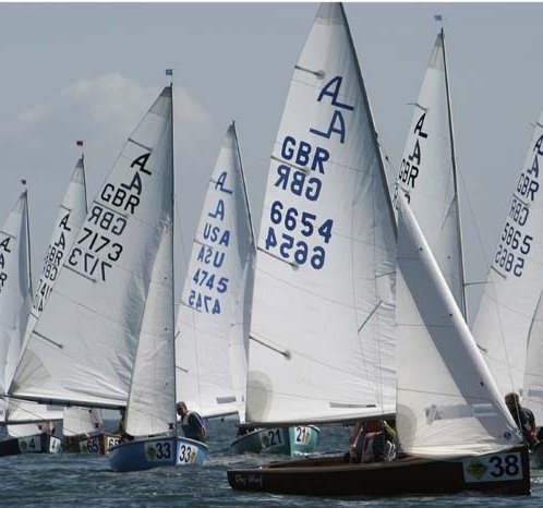 Albacore sailboat under sail