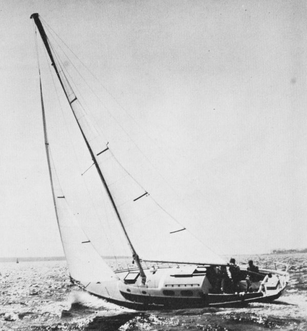Alberg 35 sailboat under sail