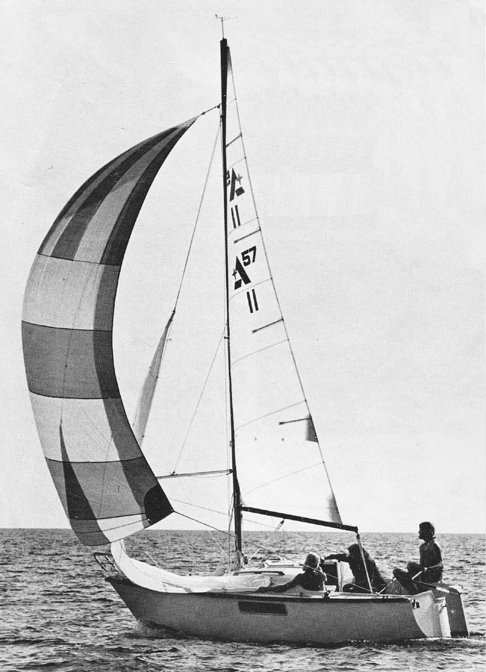 Albin 57 sailboat under sail
