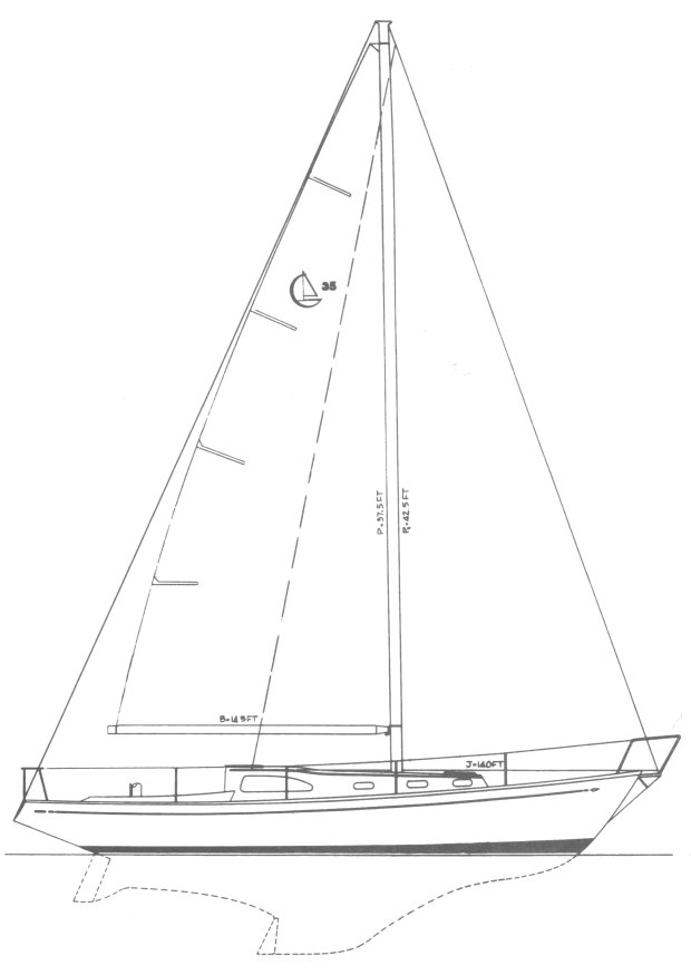 Alc 35 le comte sailboat under sail